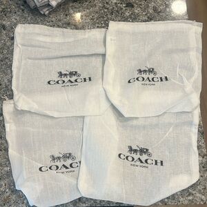 Lot of 4 Coach Dust Bags 7.5 x 7.5